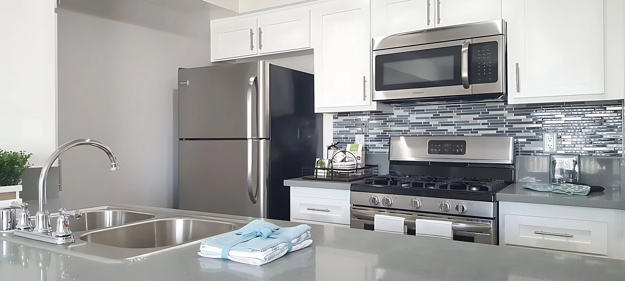 Townhomes on Emerson modern kitchen sink and countertop