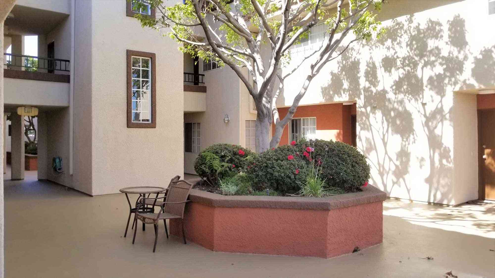 patio seating area garden